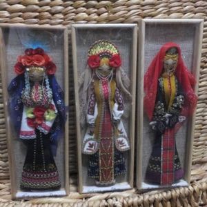 CROSS SOLD: Set of 3 Bulgarian Doll Wall Art